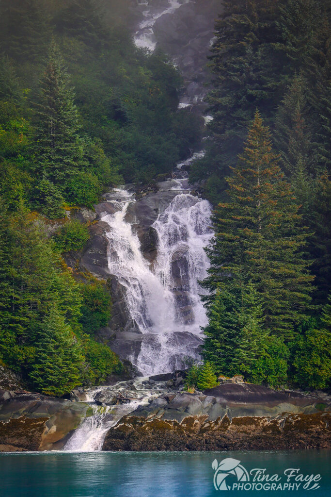 Alaska waterfall found on a 7 day inside passage cruise.
